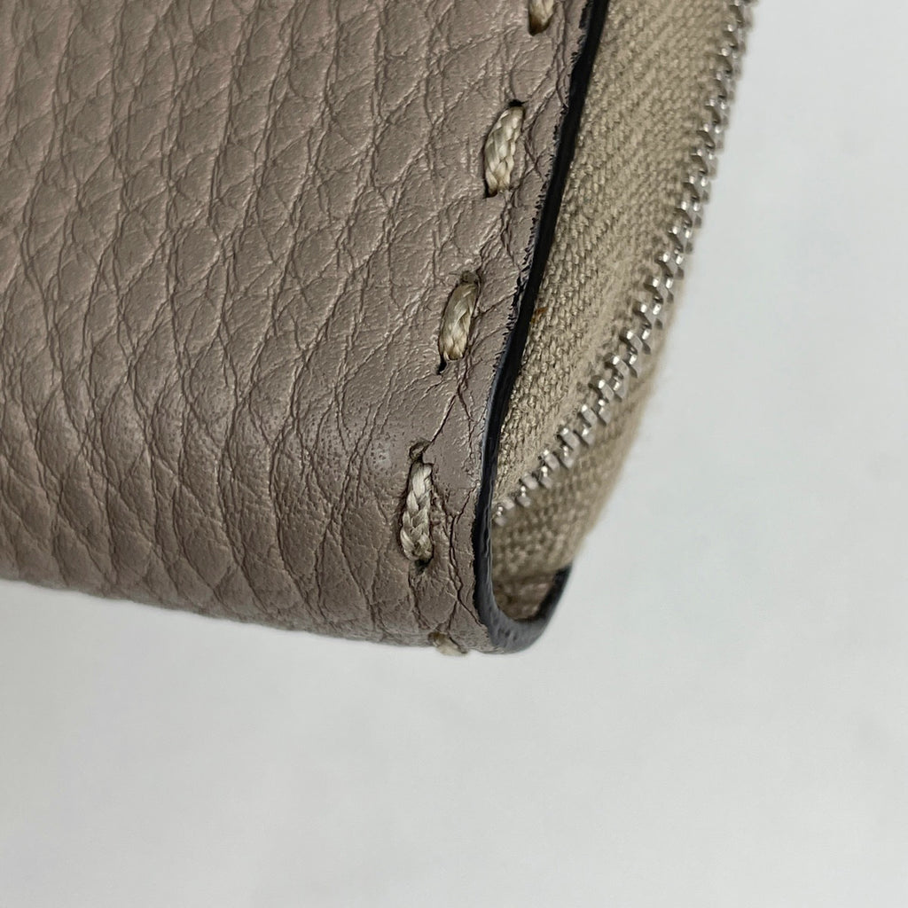 フェンディ セレリア ラウンドファスナー コインケース コインパース 小銭入れ コインケース レザー グレージュ 8M0313 レディース 【中古】brbag