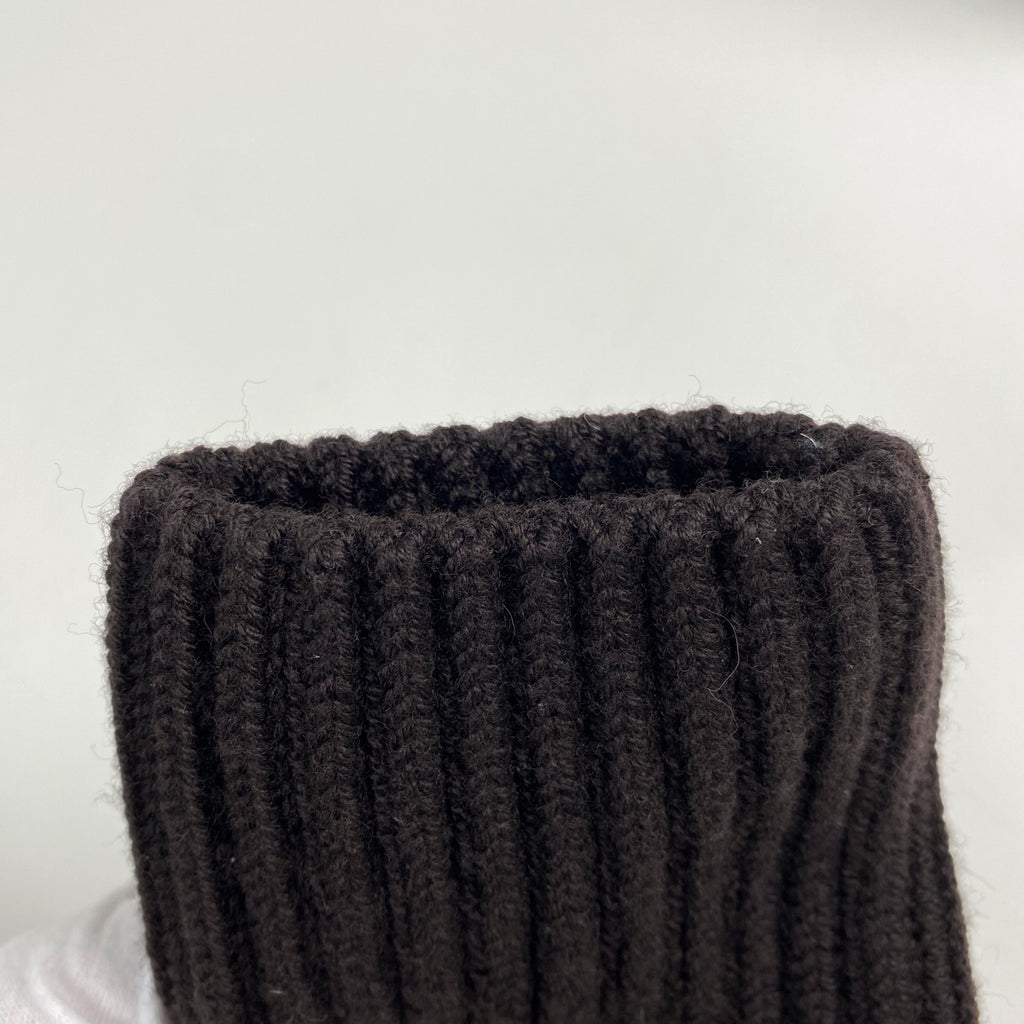 エルメス ショールカラー カーディガン ニット リブ トップス カーディガン ウール ダークブラウン メンズ 【中古】brapp