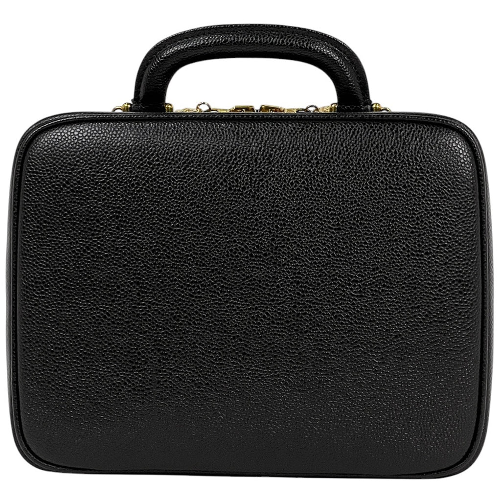 シャネル ココマーク バニティバッグ 2WAY ショルダーバッグ メイク コスメ 化粧ポーチ キャビアスキン ブラック レディース 【中古】brbag