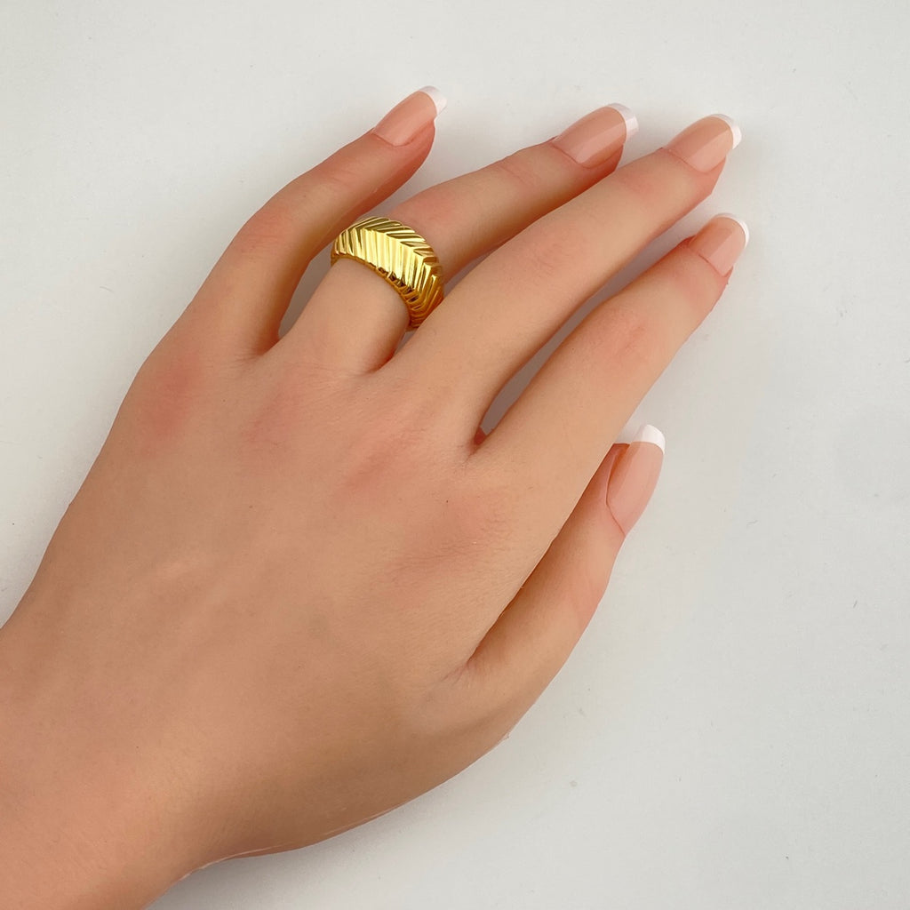 ティファニー デザイン リング YG イエローゴールド 指輪 リング 11号 750 レディース 【中古】brjwl