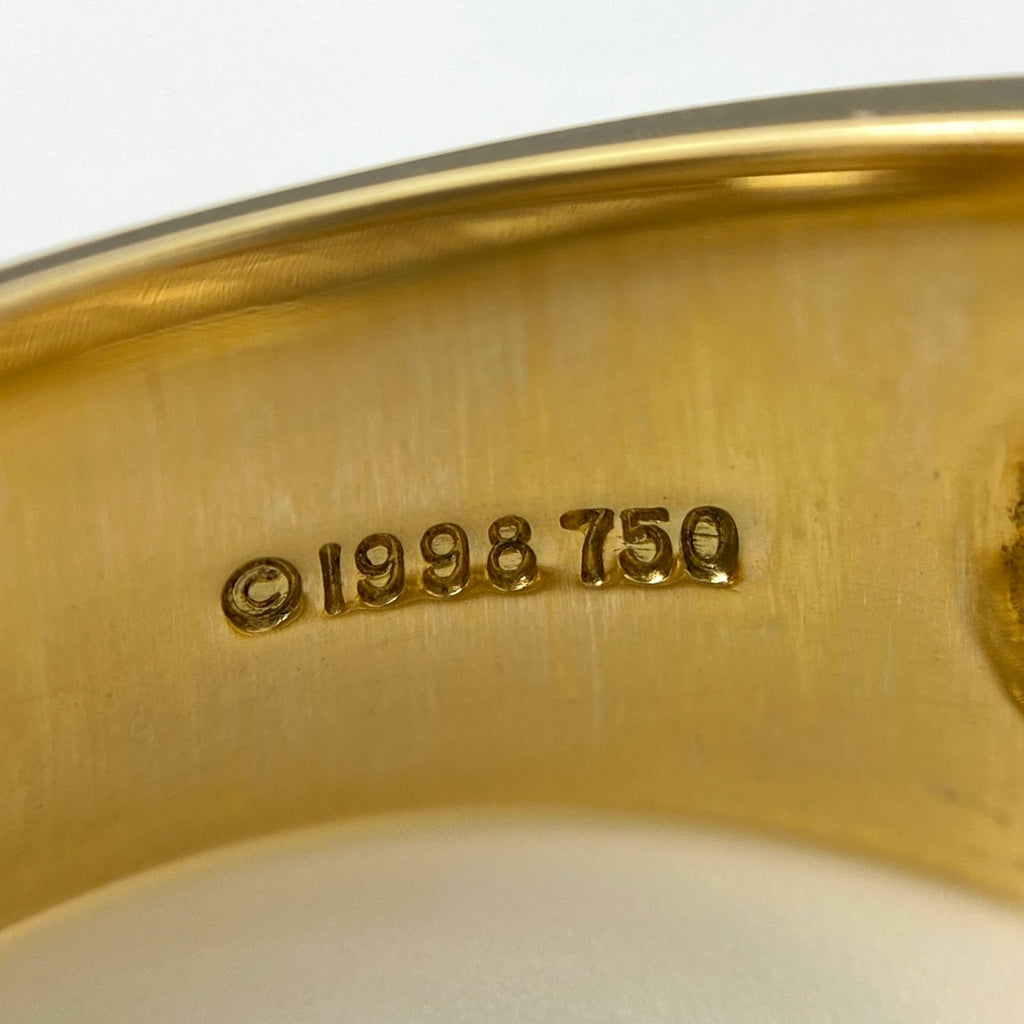 ティファニー デザイン リング YG イエローゴールド 指輪 リング 11号 750 レディース 【中古】brjwl