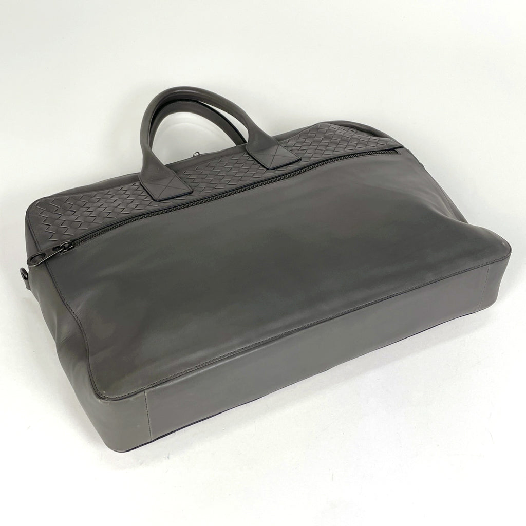 ボッテガヴェネタ イントレチャート ビジネスバッグ 2WAY ショルダーバッグ ハンドバッグ ビジネスバッグ レザー グレー レディース 【中古】brbag