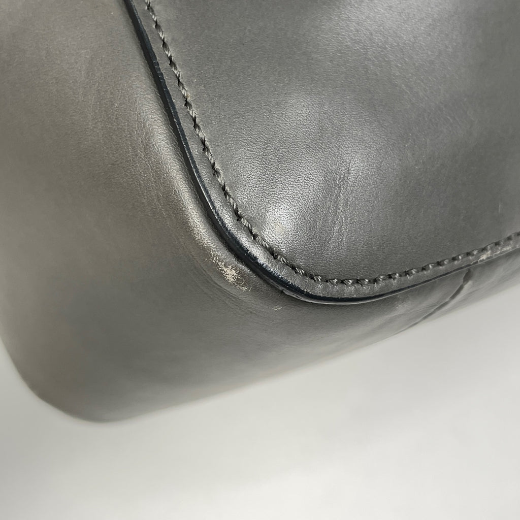 ボッテガヴェネタ イントレチャート ビジネスバッグ 2WAY ショルダーバッグ ハンドバッグ ビジネスバッグ レザー グレー レディース 【中古】brbag