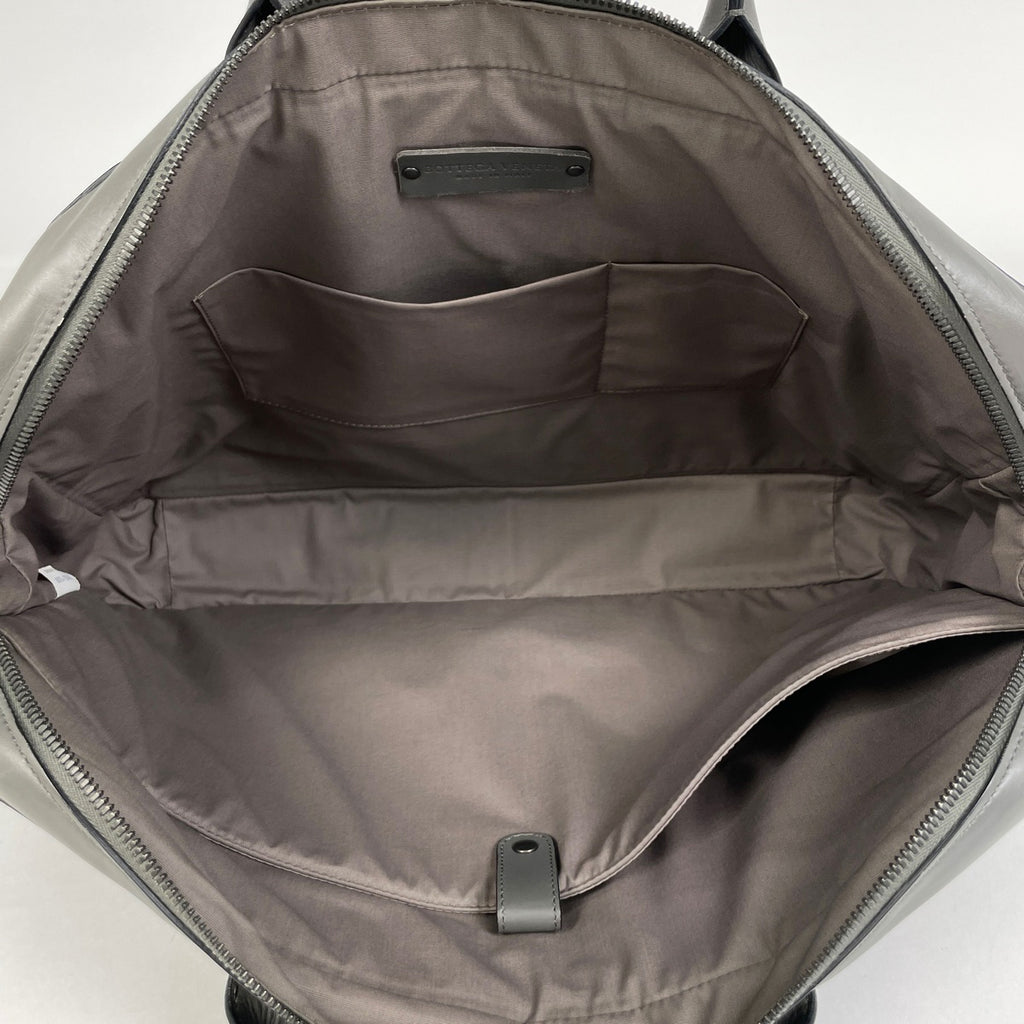 ボッテガヴェネタ イントレチャート ビジネスバッグ 2WAY ショルダーバッグ ハンドバッグ ビジネスバッグ レザー グレー レディース 【中古】brbag