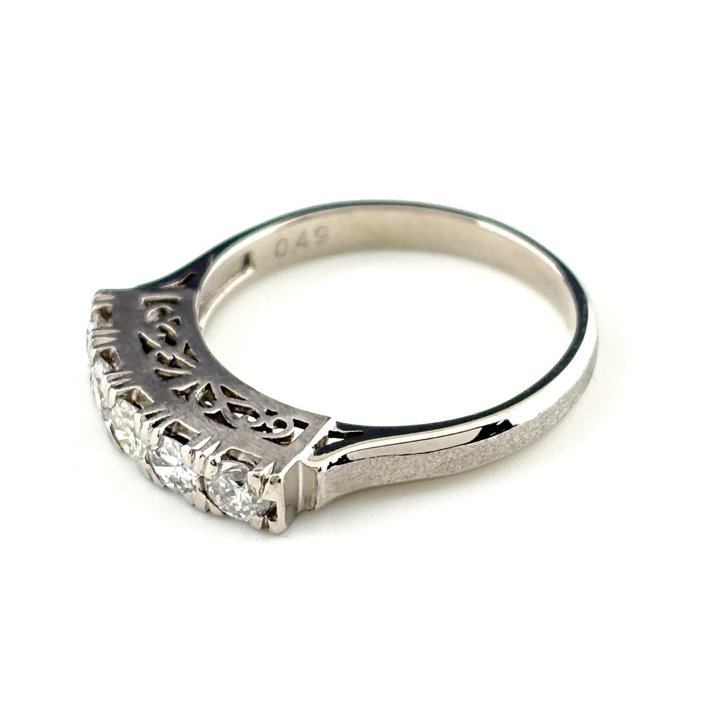 メレダイヤ デザインリング プラチナ 指輪 リング 11.5号 Pt900 ダイヤモンド レディース ノンブランドジュエリー 【中古】nbjwl