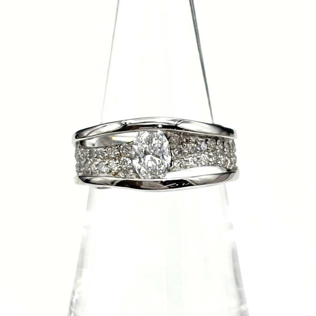 ダイヤモンド デザインリング プラチナ 指輪 メレダイヤ リング 12号 Pt900 ダイヤモンド レディース ノンブランドジュエリー 【中古】nbjwl