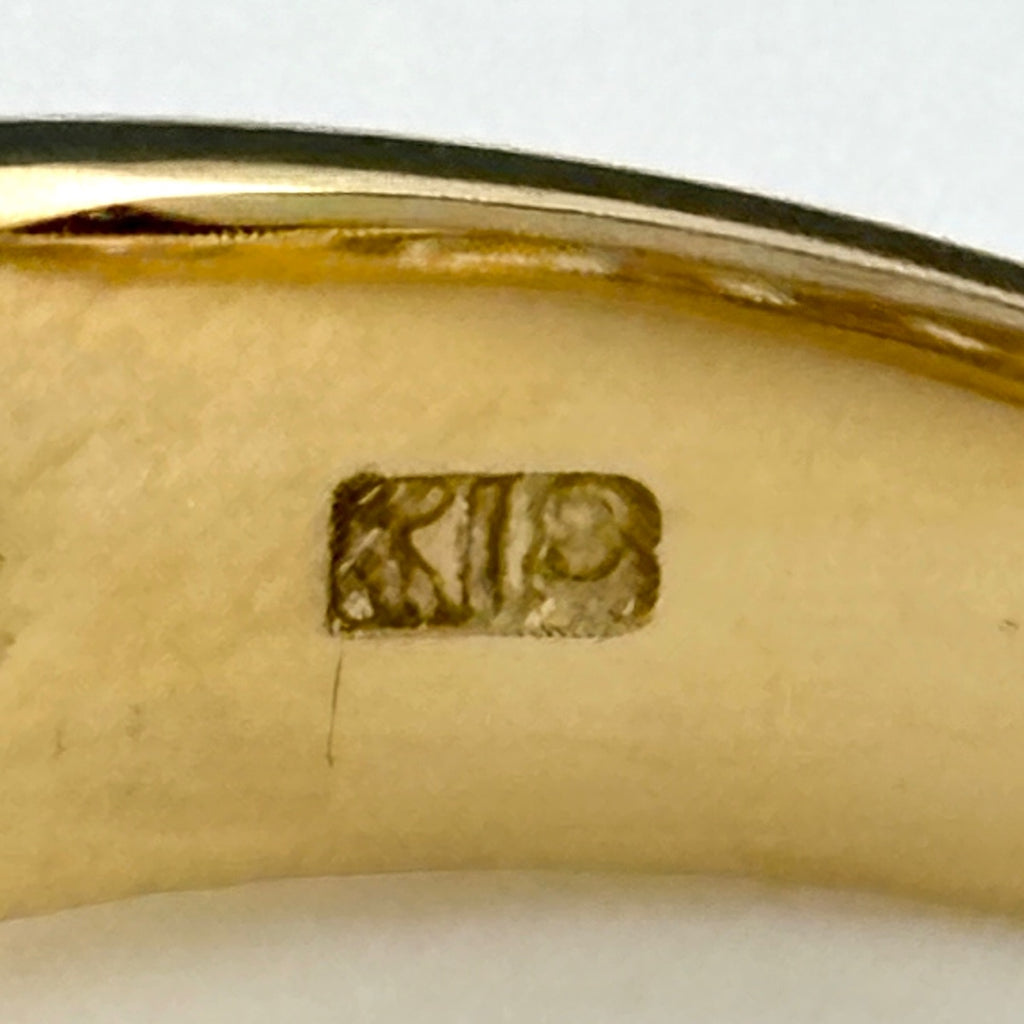 ダイヤモンド デザインリング YG イエローゴールド 指輪 リング 10号 K18 ダイヤモンド レディース ノンブランドジュエリー 【中古】nbjwl