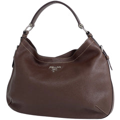 プラダ ロゴ ショルダーバッグ 肩掛け ワンショルダー ショルダーバッグ レザー ブラウン レディース 【中古】brbag