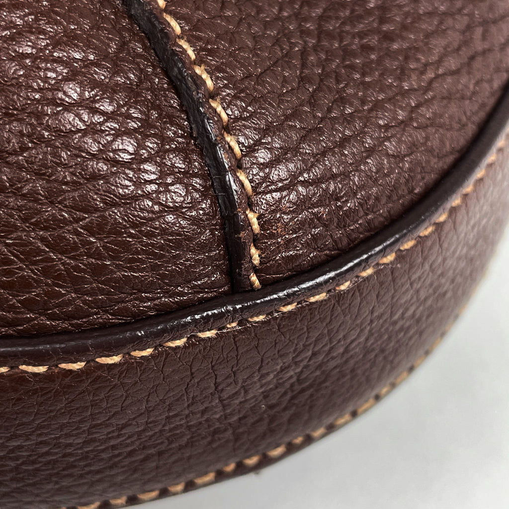 プラダ ロゴ ショルダーバッグ 肩掛け ワンショルダー ショルダーバッグ レザー ブラウン レディース 【中古】brbag