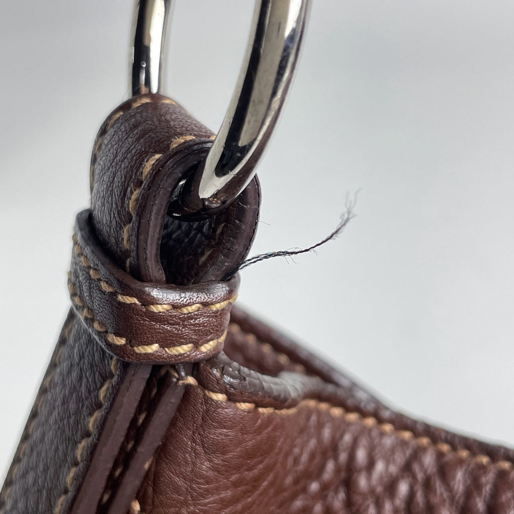 プラダ ロゴ ショルダーバッグ 肩掛け ワンショルダー ショルダーバッグ レザー ブラウン レディース 【中古】brbag