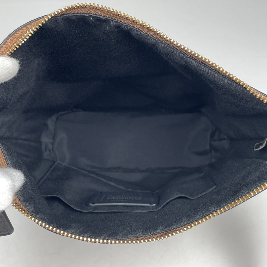 コーチ シグネチャー ショルダーバッグ 斜め掛け ショルダーバッグ コーティングキャンバス ブラウン ブラック Ｆ76669 レディース 【中古】brbag