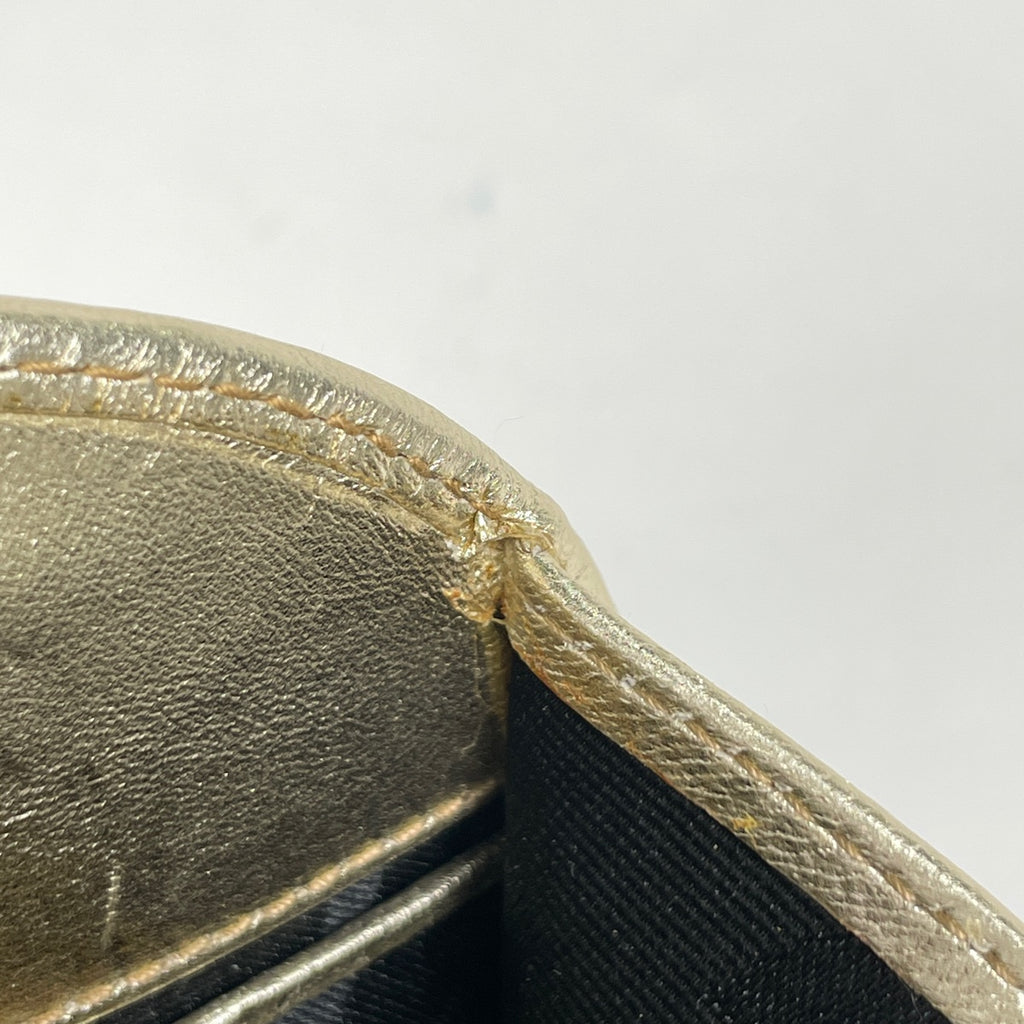 サルヴァトーレフェラガモ ガンチーニ チェーン ショルダーバッグ 2WAY ポーチ ショルダーバッグ レザー ゴールド レディース 【中古】brbag