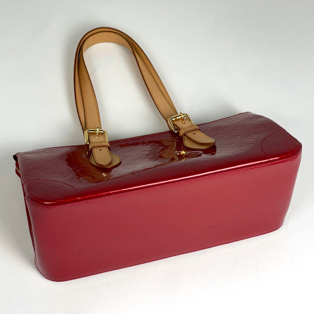 ルイ・ヴィトン ローズウッド アヴェニュー ハンドバッグ エナメル パテント ショルダーバッグ モノグラムヴェルニ ポムダムール M93507 レディース 【中古】brbag