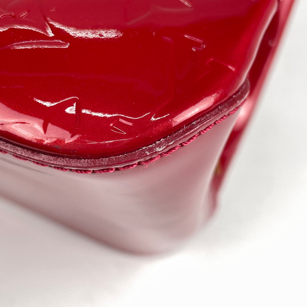 ルイ・ヴィトン ローズウッド アヴェニュー ハンドバッグ エナメル パテント ショルダーバッグ モノグラムヴェルニ ポムダムール M93507 レディース 【中古】brbag