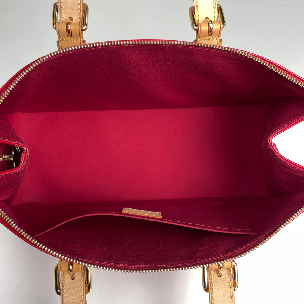 ルイ・ヴィトン ローズウッド アヴェニュー ハンドバッグ エナメル パテント ショルダーバッグ モノグラムヴェルニ ポムダムール M93507 レディース 【中古】brbag