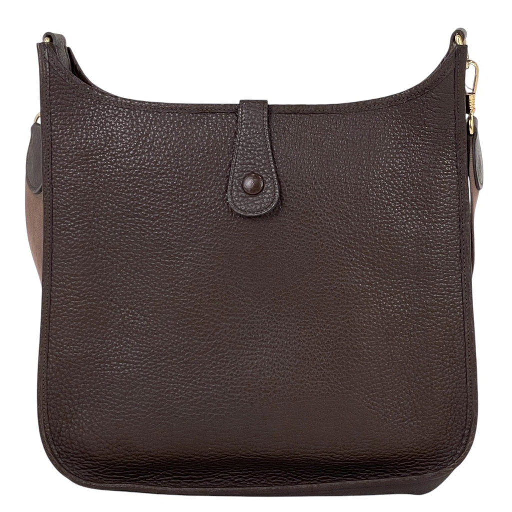 エルメス エヴリン 1 GM Hロゴ パンチング ショルダーバッグ トゴ ハバナ(ブラウン) Ｖ レディース 【中古】brbag