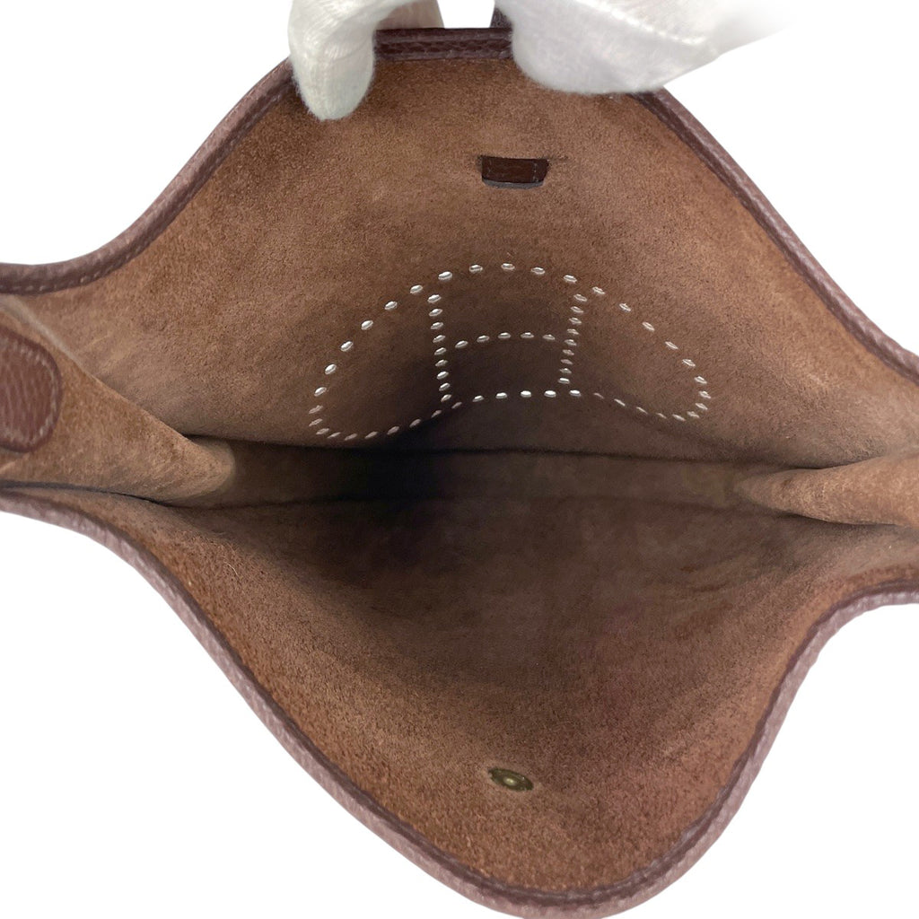 エルメス エヴリン 1 GM Hロゴ パンチング ショルダーバッグ トゴ ハバナ(ブラウン) Ｖ レディース 【中古】brbag