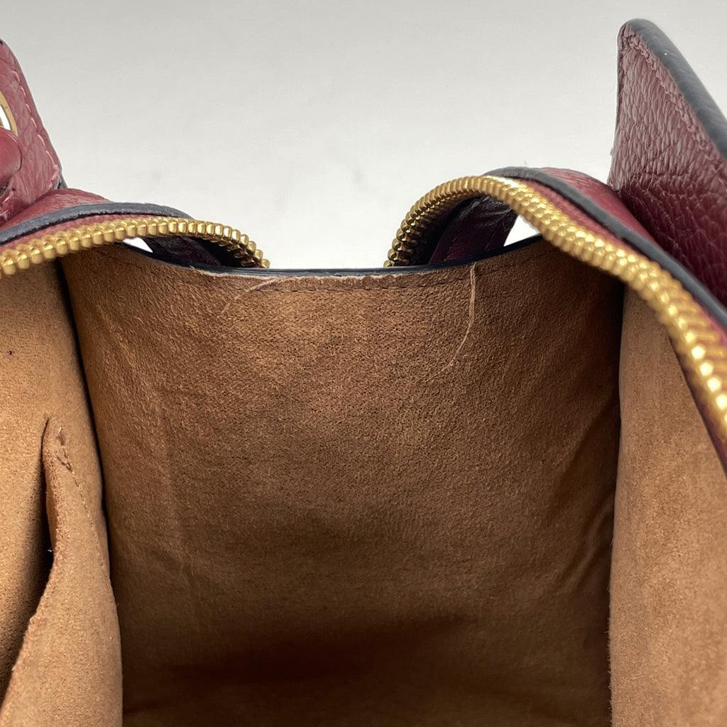 コーチ シグネチャー ハンドバッグ 手提げ ハンドバッグ レザー ブラウン ボルドー CD701 レディース 【中古】brbag