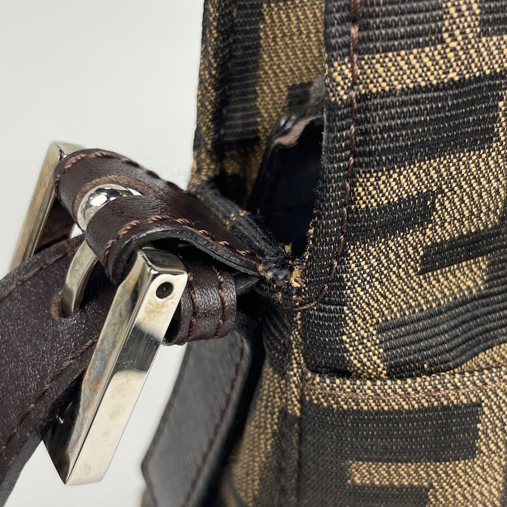 フェンディ ズッカ柄 ショルダーバッグ ハンドバッグ ショルダーバッグ キャンバス ブラウン 26566 レディース 【中古】brbag