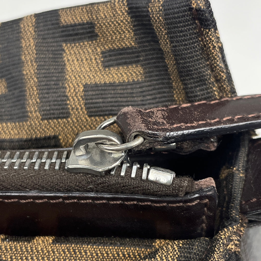 フェンディ ズッカ柄 ショルダーバッグ ハンドバッグ ショルダーバッグ キャンバス ブラウン 26566 レディース 【中古】brbag