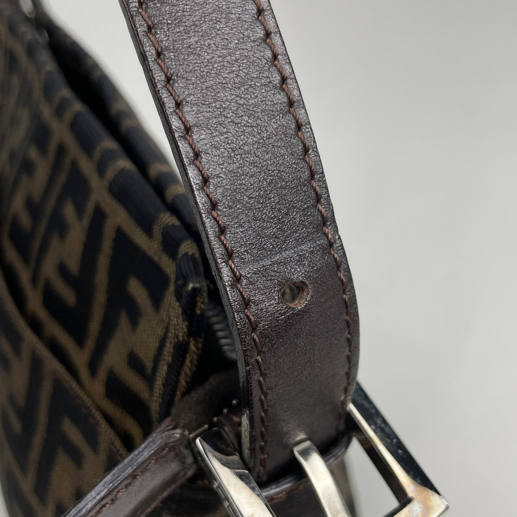 フェンディ ズッカ柄 ショルダーバッグ ハンドバッグ ショルダーバッグ キャンバス ブラウン 26566 レディース 【中古】brbag
