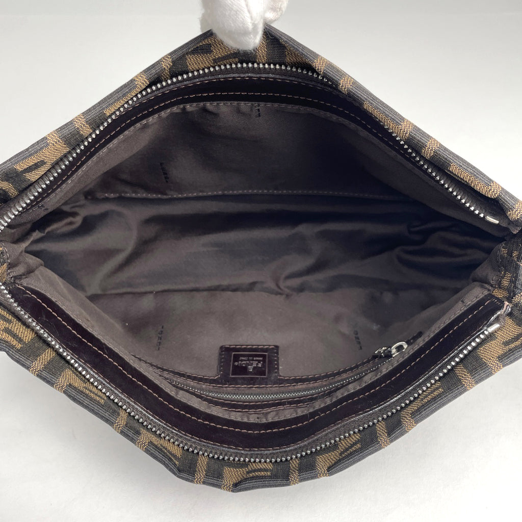 フェンディ ズッカ柄 ショルダーバッグ ハンドバッグ ショルダーバッグ キャンバス ブラウン 26566 レディース 【中古】brbag