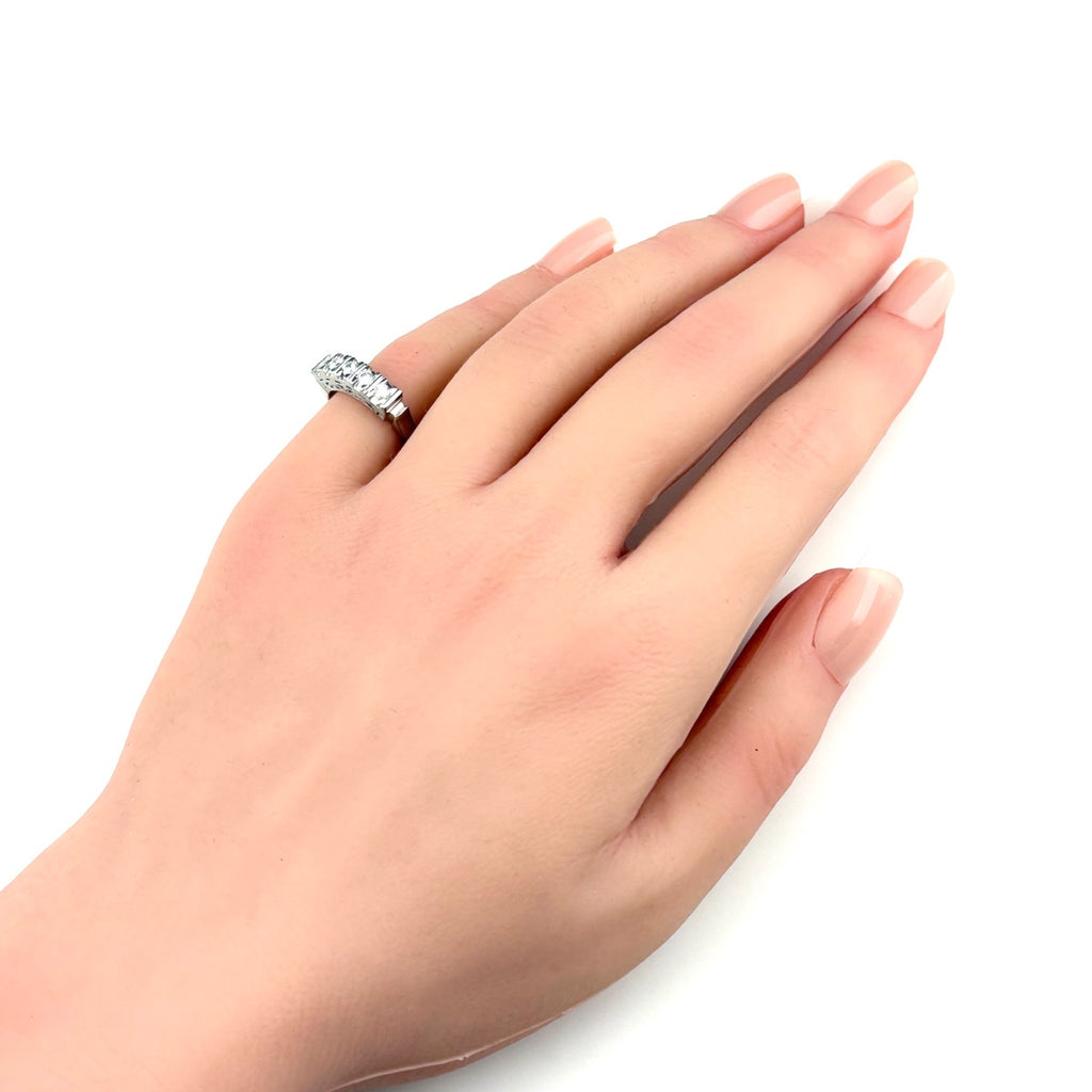 メレダイヤ デザインリング プラチナ 指輪 リング 10号 Pt900 ダイヤモンド レディース ノンブランドジュエリー 【中古】nbjwl