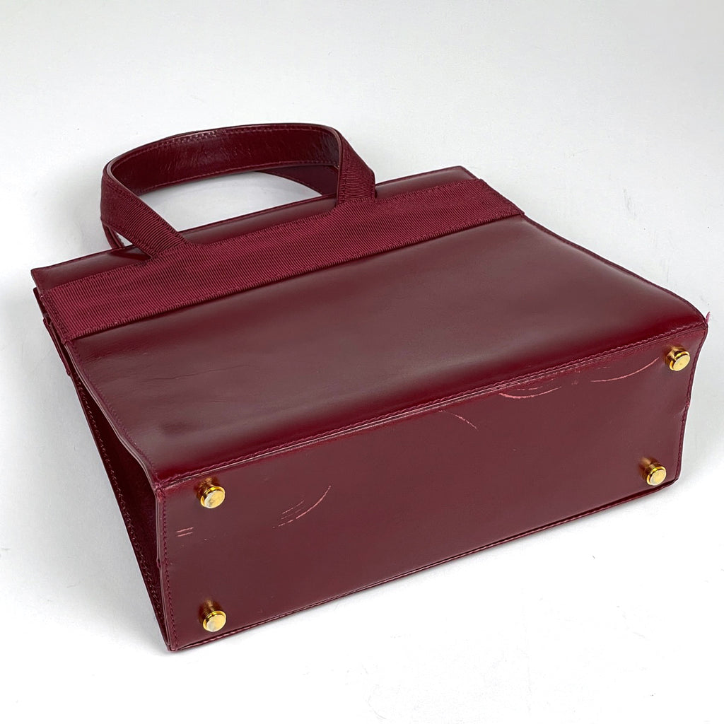 サルヴァトーレフェラガモ ヴァラリボン ハンドバッグ 2WAY ショルダーバッグ ハンドバッグ レザー レッド 4178 レディース 【中古】brbag