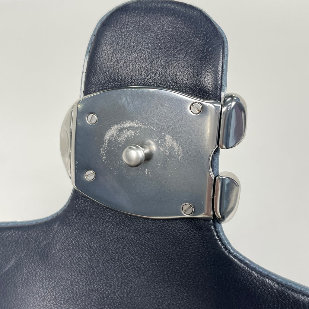 コーチ タビー ショルダーバッグ 26 チェーン キルティング ショルダーバッグ レザー ブルー ホワイト CU083 レディース 【中古】brbag