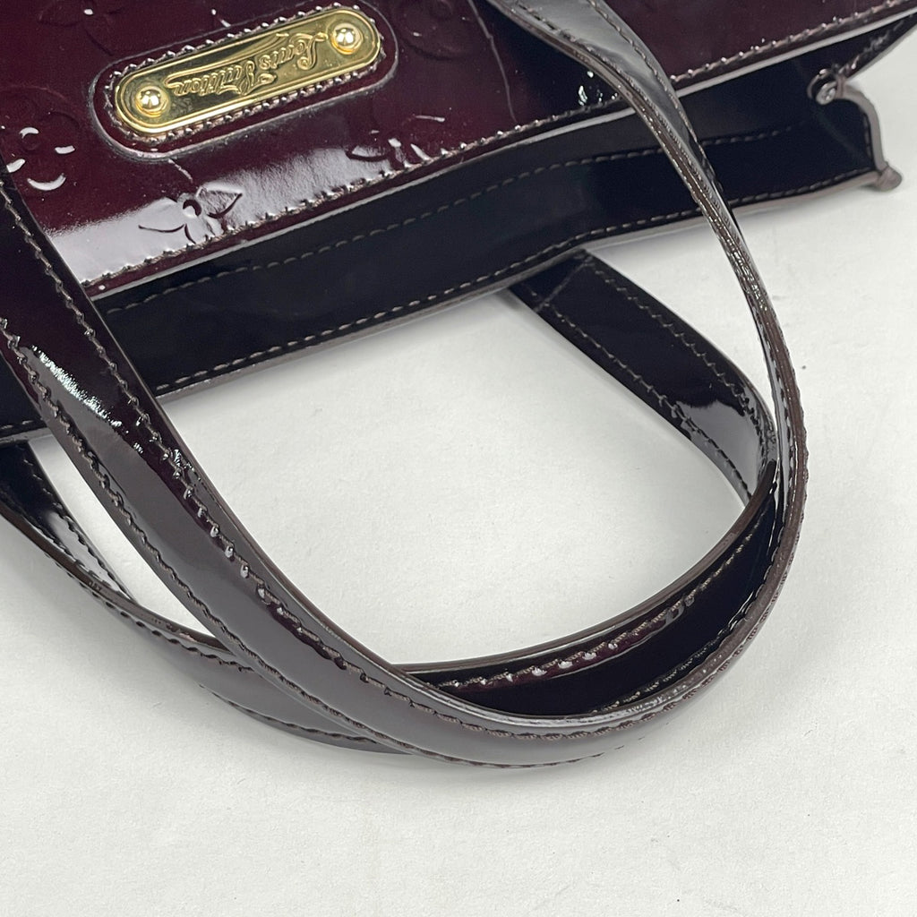 ルイ・ヴィトン ウィルシャー PM 手提げ エナメル ハンドバッグ モノグラムヴェルニ アマラント M93641 レディース 【中古】brbag