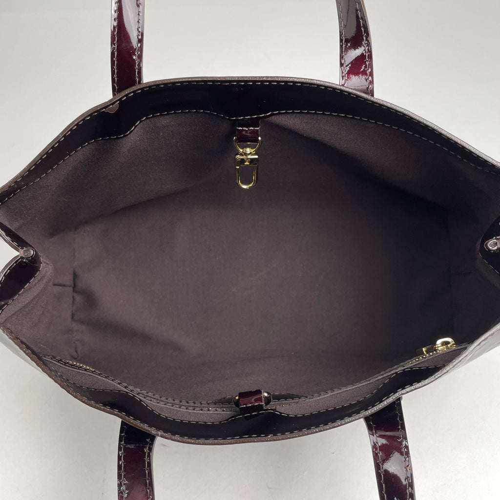 ルイ・ヴィトン ウィルシャー PM 手提げ エナメル ハンドバッグ モノグラムヴェルニ アマラント M93641 レディース 【中古】brbag