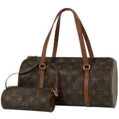 ルイ・ヴィトン パピヨン 30 バレルバッグ 筒型 旧旧型 ハンドバッグ モノグラム ブラウン M51365 レディース 【中古】brbag