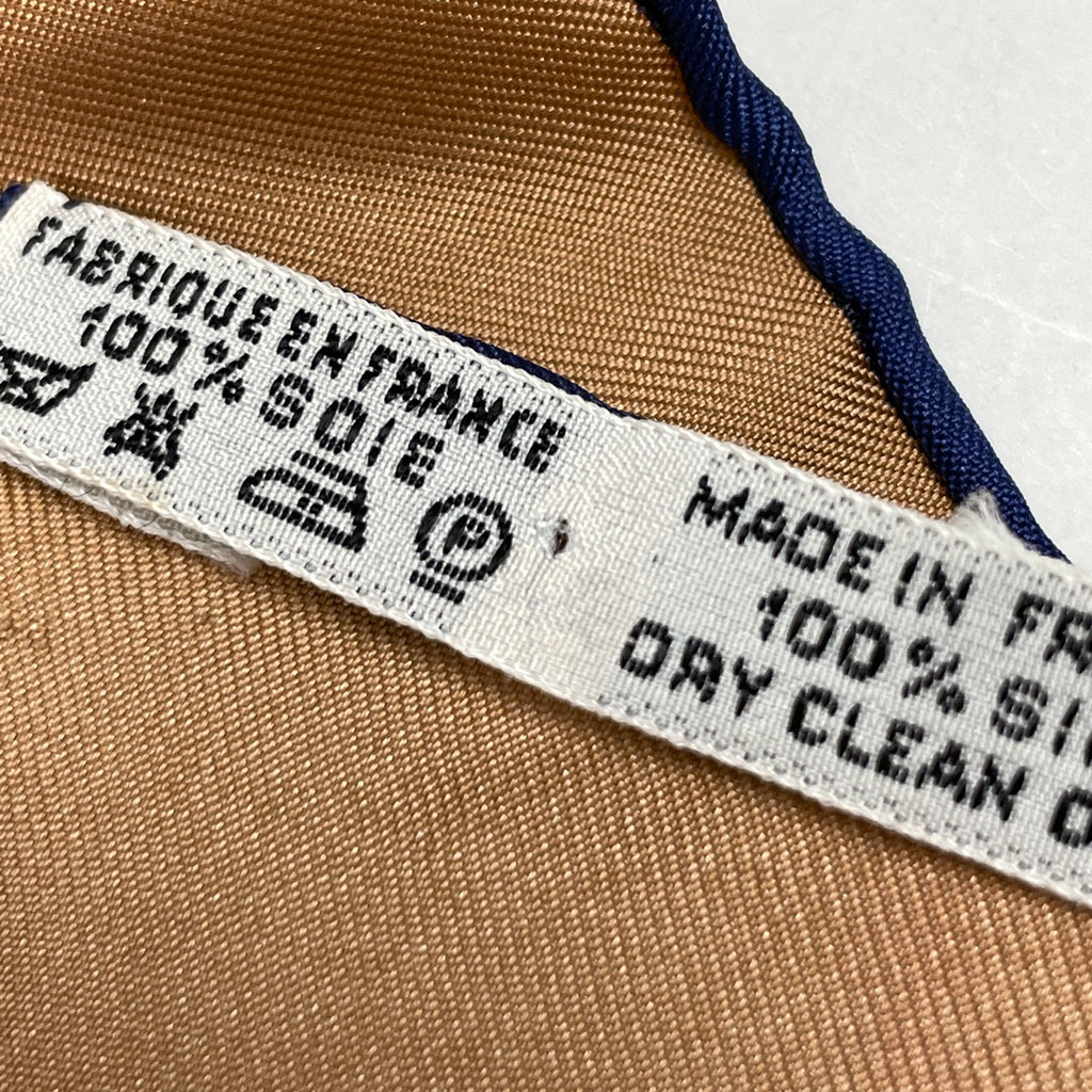 エルメス カレ 90 TORANA 塔門 スカーフ シルク ブラウン レッド マルチカラー レディース 【中古】brbag