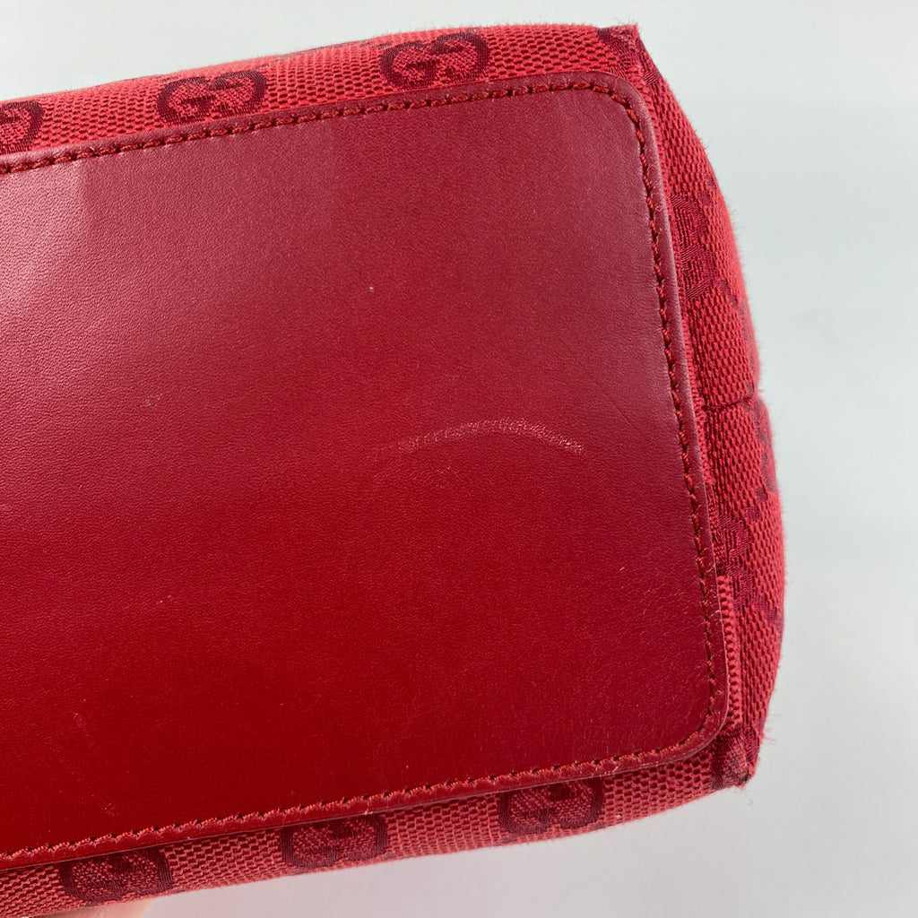グッチ GG柄 トートバッグ ハンドバッグ トートバッグ GGキャンバス レッド 0021099 レディース 【中古】brbag