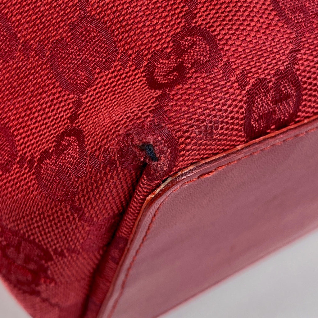 グッチ GG柄 トートバッグ ハンドバッグ トートバッグ GGキャンバス レッド 0021099 レディース 【中古】brbag