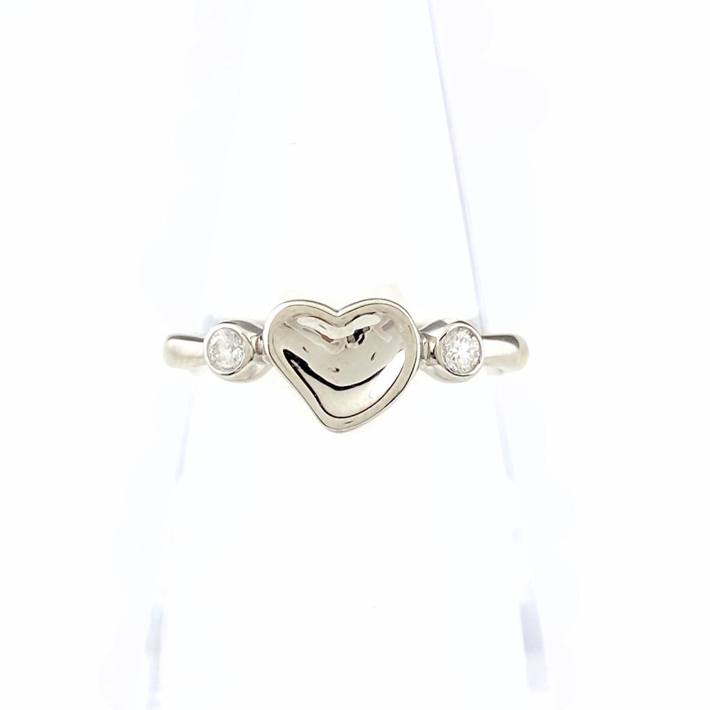 ティファニー エルサペレッティ フルハート ダイヤ リング プラチナ 指輪 メレダイヤ リング 9号 Pt950 ダイヤモンド レディース 【中古】brjwl