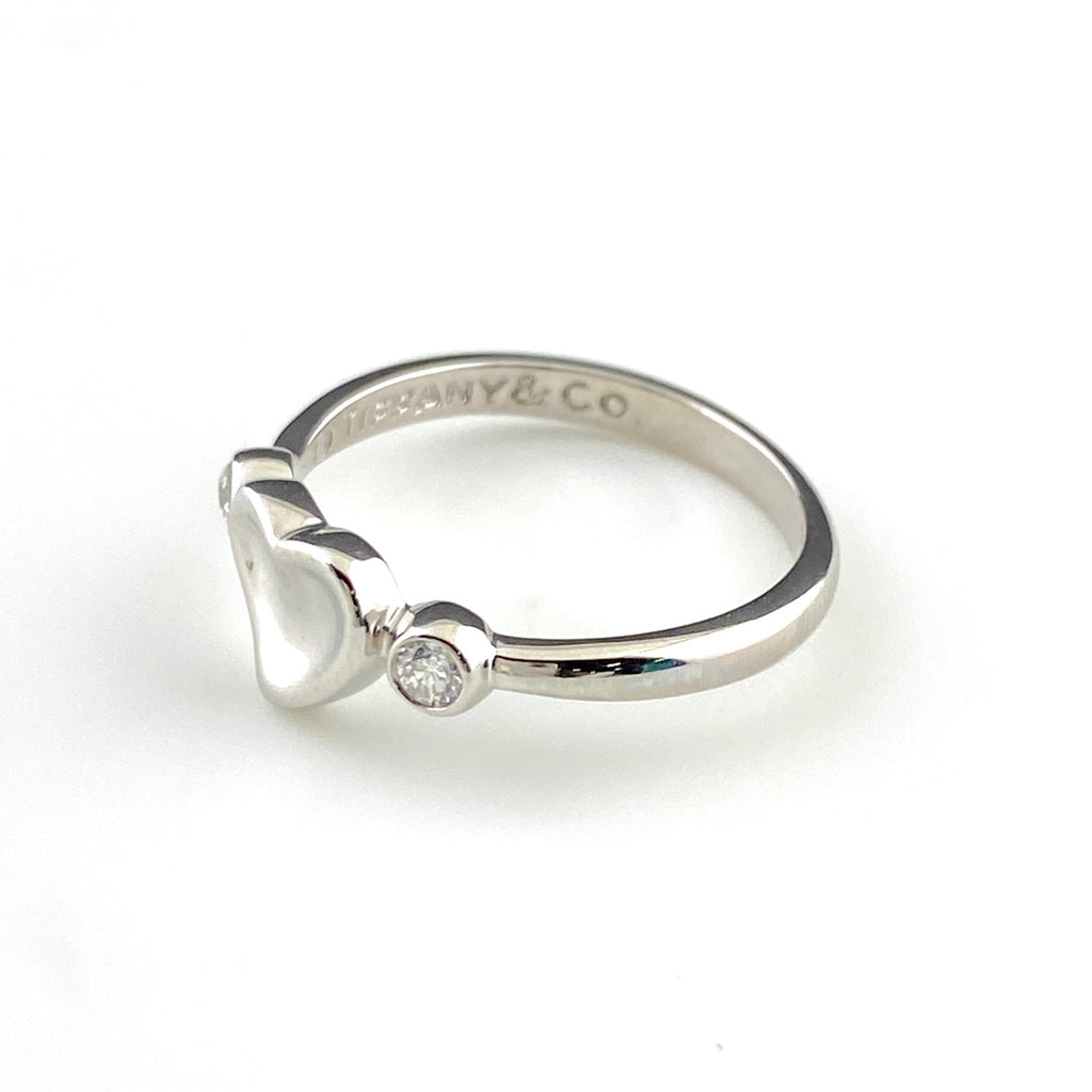 ティファニー エルサペレッティ フルハート ダイヤ リング プラチナ 指輪 メレダイヤ リング 9号 Pt950 ダイヤモンド レディース 【中古】brjwl