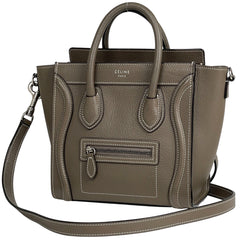 セリーヌ ラゲージ ナノショッパー 2WAY ショルダーバッグ ハンドバッグ レザー ブラウン レディース 【中古】brbag