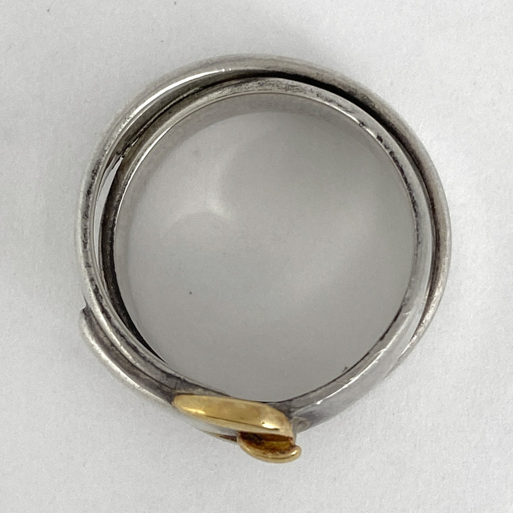 エルメス サンチュール リング 指輪 ベルトモチーフ K18 リング 10号 シルバー925 750 シルバー レディース 【中古】bracc