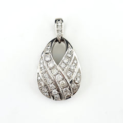 メレダイヤ デザインペンダントトップ プラチナ ペンダントトップ Pt900 ダイヤモンド レディース ノンブランドジュエリー 【中古】nbjwl