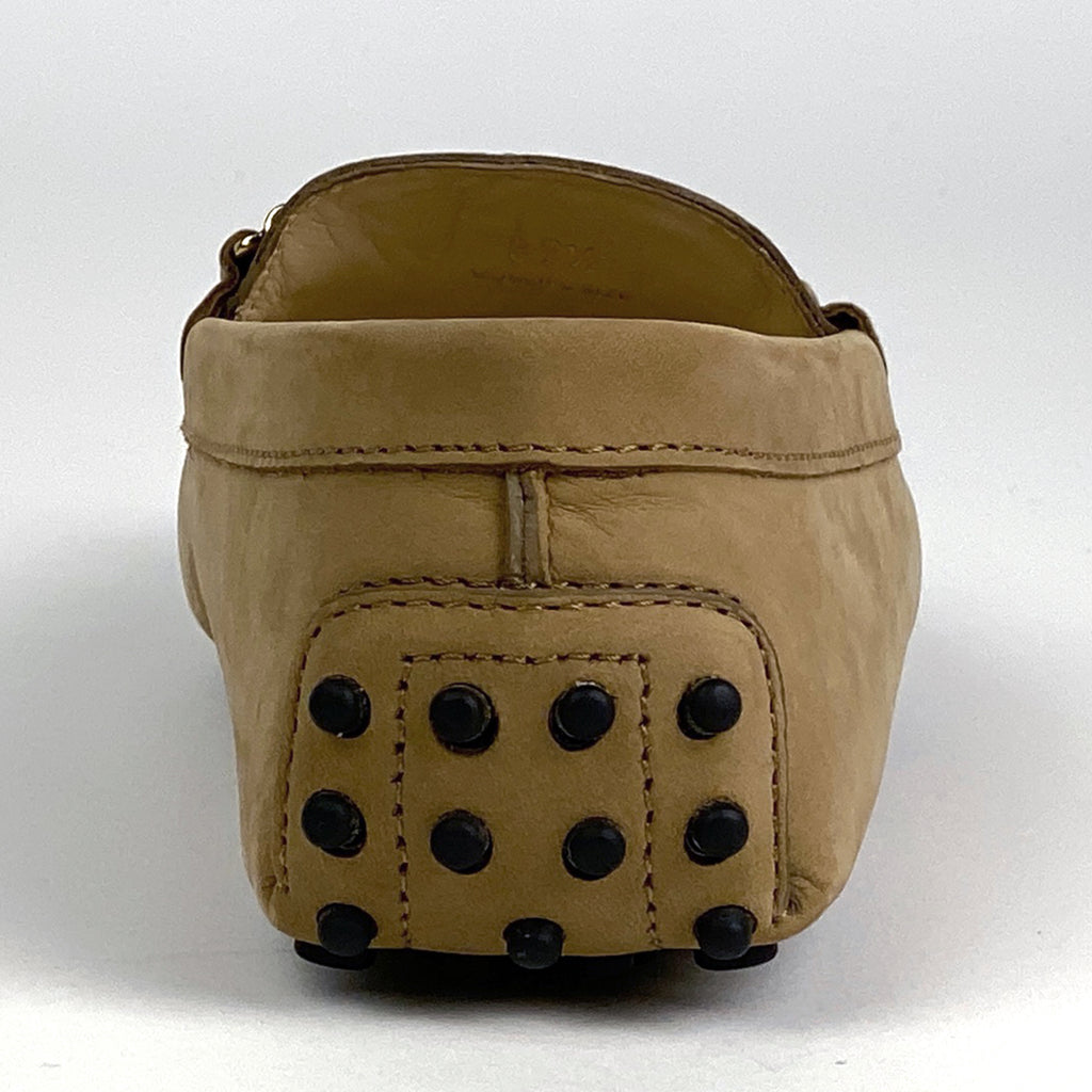 トッズ ドライビングシューズ スリッポン フリンジ 靴 ローファー レザー ベージュ レディース 【中古】brapp