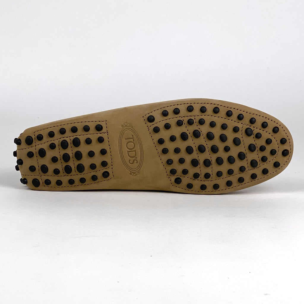 トッズ ドライビングシューズ スリッポン フリンジ 靴 ローファー レザー ベージュ レディース 【中古】brapp
