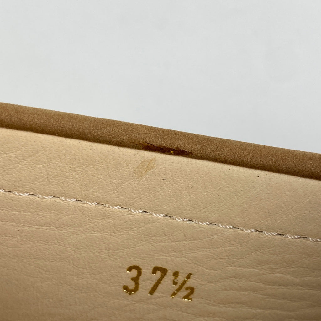 トッズ ドライビングシューズ スリッポン フリンジ 靴 ローファー レザー ベージュ レディース 【中古】brapp