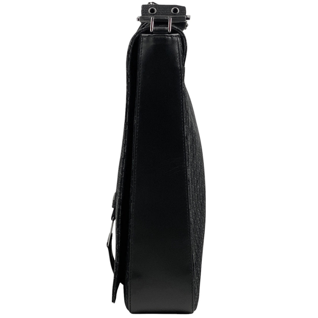 クリスチャンディオール トロッター柄 ショルダーバッグ ロゴ ストリートシック ショルダーバッグ キャンバス ブラック レディース 【中古】brbag