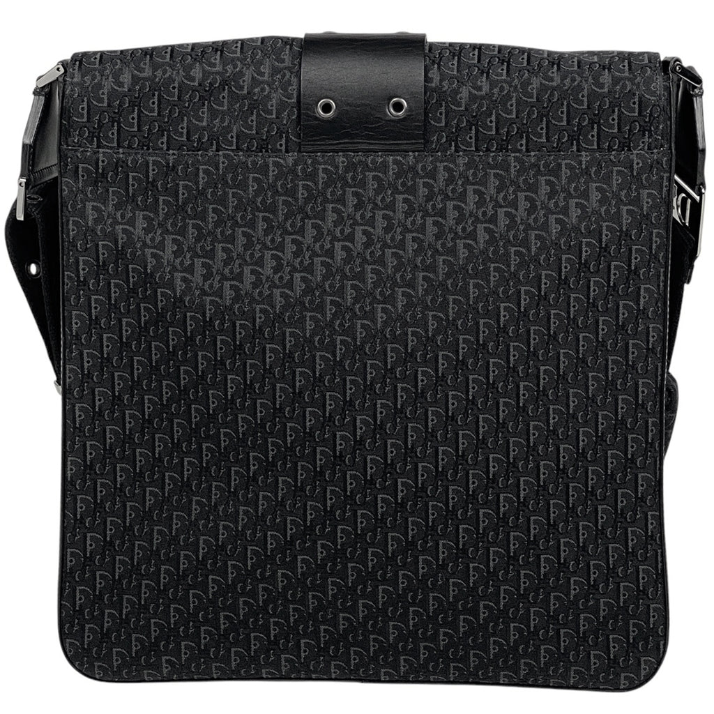 クリスチャンディオール トロッター柄 ショルダーバッグ ロゴ ストリートシック ショルダーバッグ キャンバス ブラック レディース 【中古】brbag