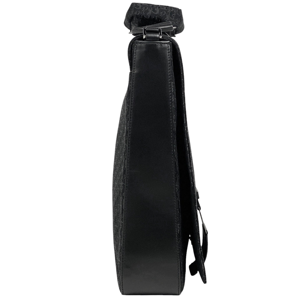 クリスチャンディオール トロッター柄 ショルダーバッグ ロゴ ストリートシック ショルダーバッグ キャンバス ブラック レディース 【中古】brbag