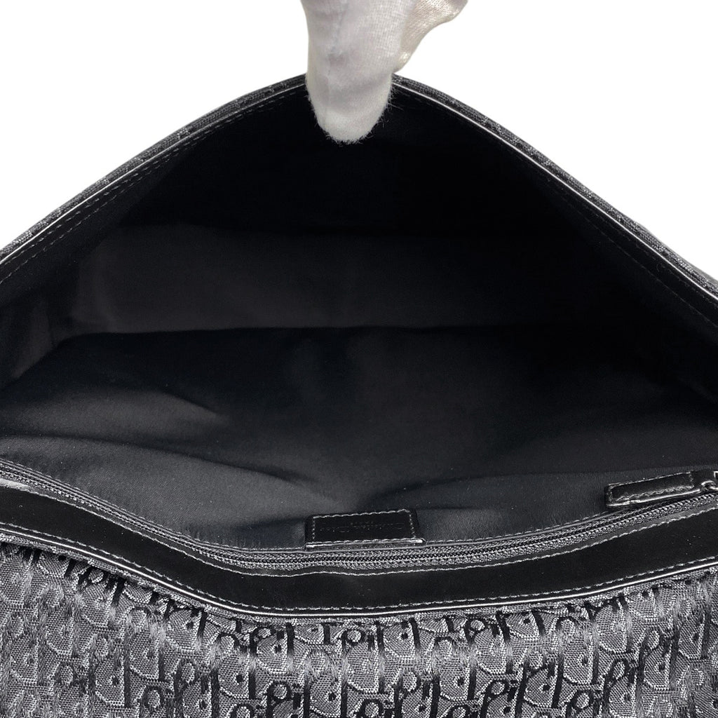 クリスチャンディオール トロッター柄 ショルダーバッグ ロゴ ストリートシック ショルダーバッグ キャンバス ブラック レディース 【中古】brbag