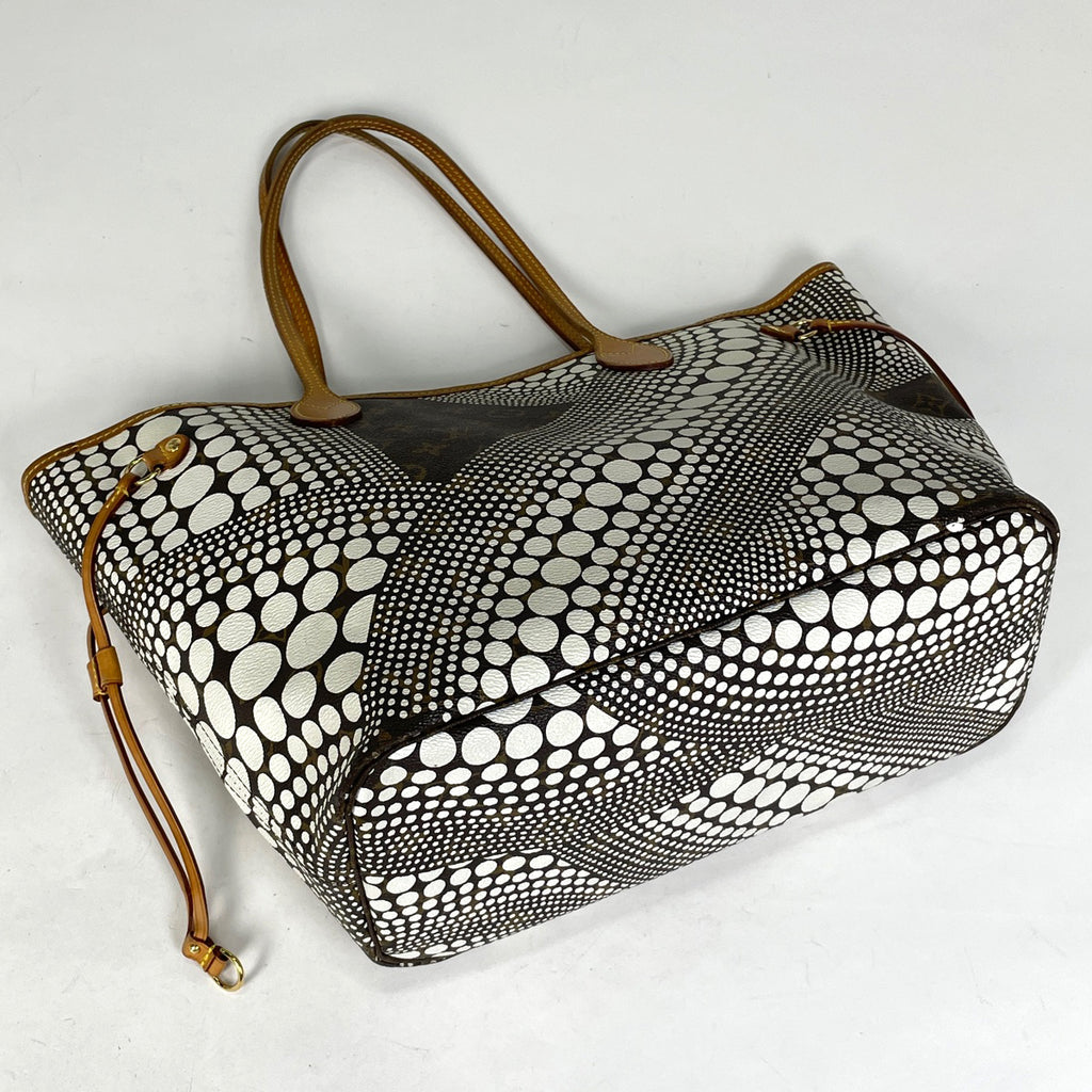 ルイ・ヴィトン ネヴァーフル MM 草間彌生 パンプキンドット ショルダーバッグ トートバッグ モノグラム ブラウン ブロン(ホワイト) M40684 レディース 【中古】brbag