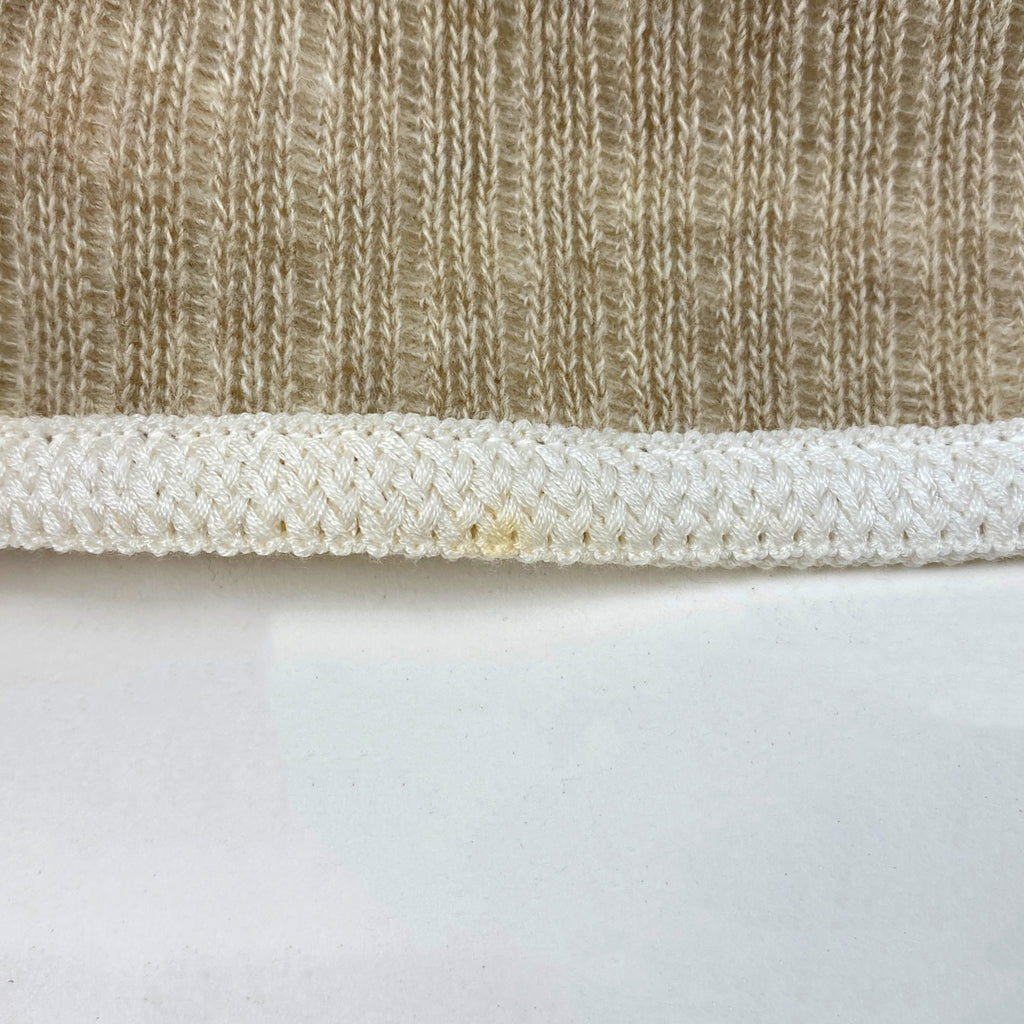 クリスチャンディオール ニット 長袖 カーディガン ロング丈 パイピング トップス カーディガン 綿 アクリル ベージュ レディース 【中古】brapp