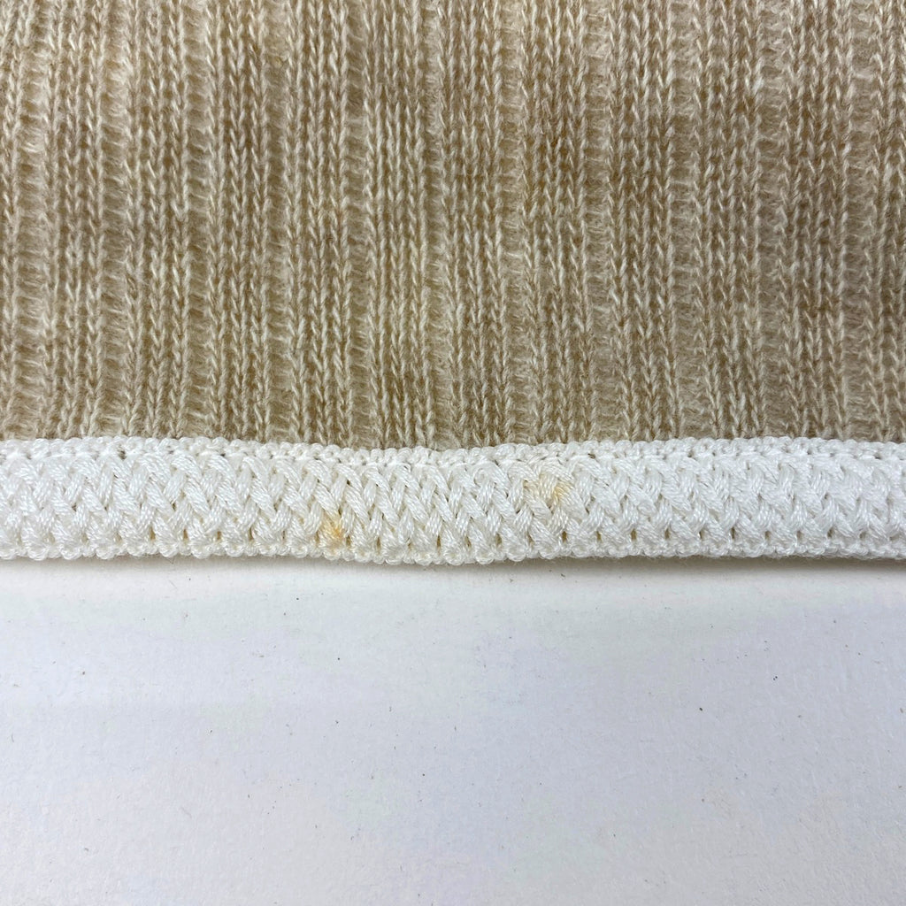 クリスチャンディオール ニット 長袖 カーディガン ロング丈 パイピング トップス カーディガン 綿 アクリル ベージュ レディース 【中古】brapp